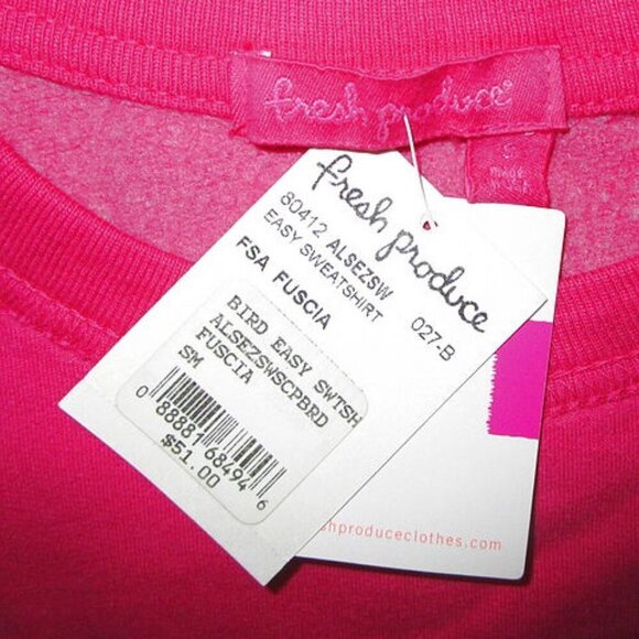 Fresh Produce Easy Sweatshirt Size S Soft Fleece Beaded Peace Dove Tunic NWT - Picture 8 of 10